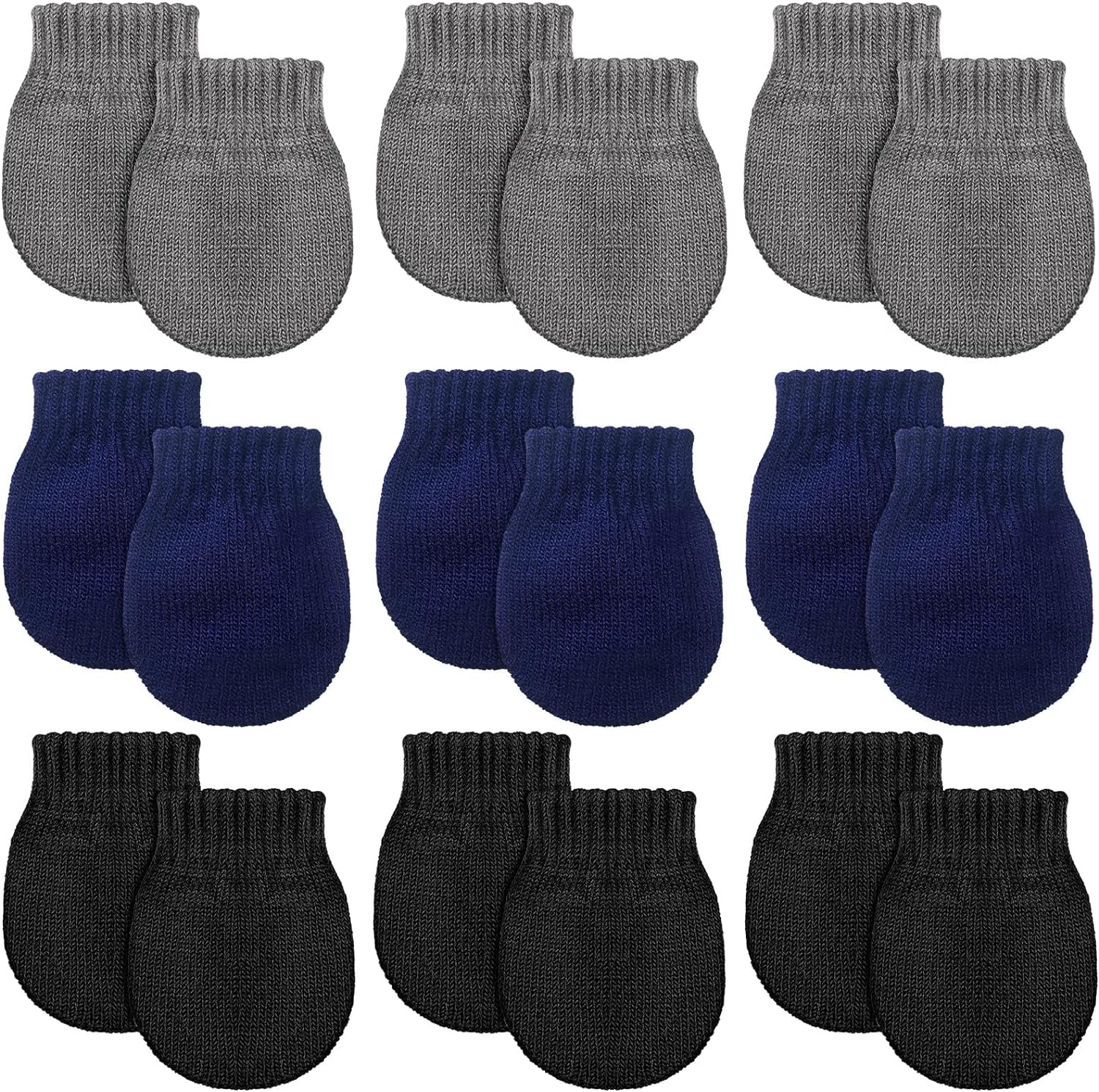 251230193636507_1 9 Pairs Baby Winter Mittens for 0-6 Months Baby No Scratch Newborn Mittens Glove Infant Warm Glove - Image 1